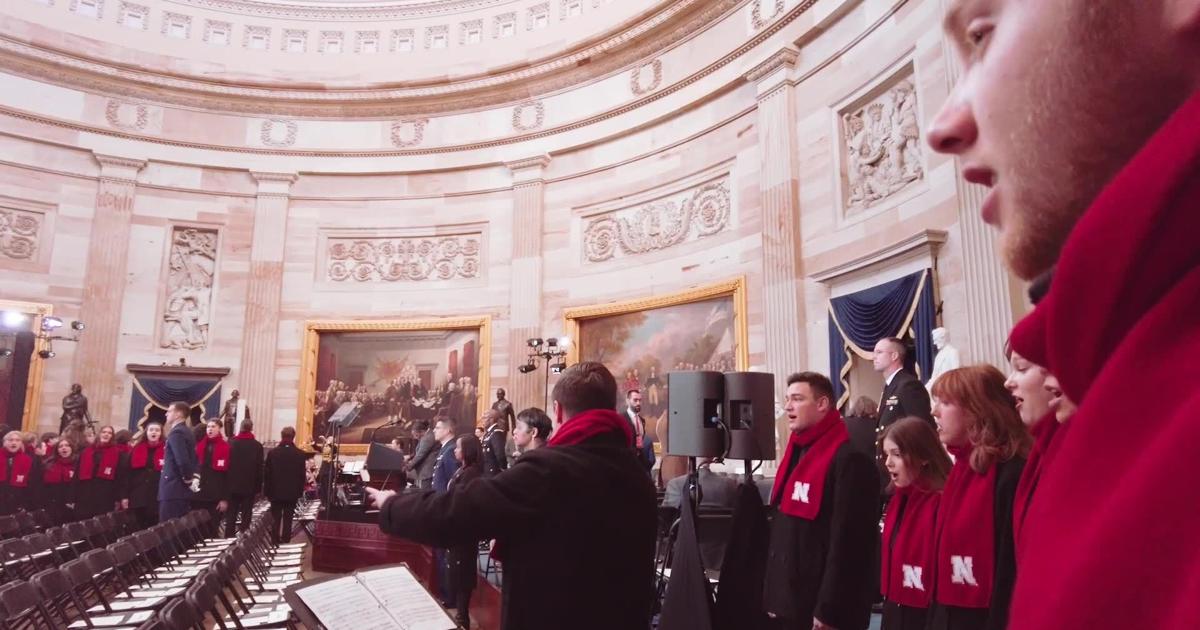 UNL choir performs before President Trump