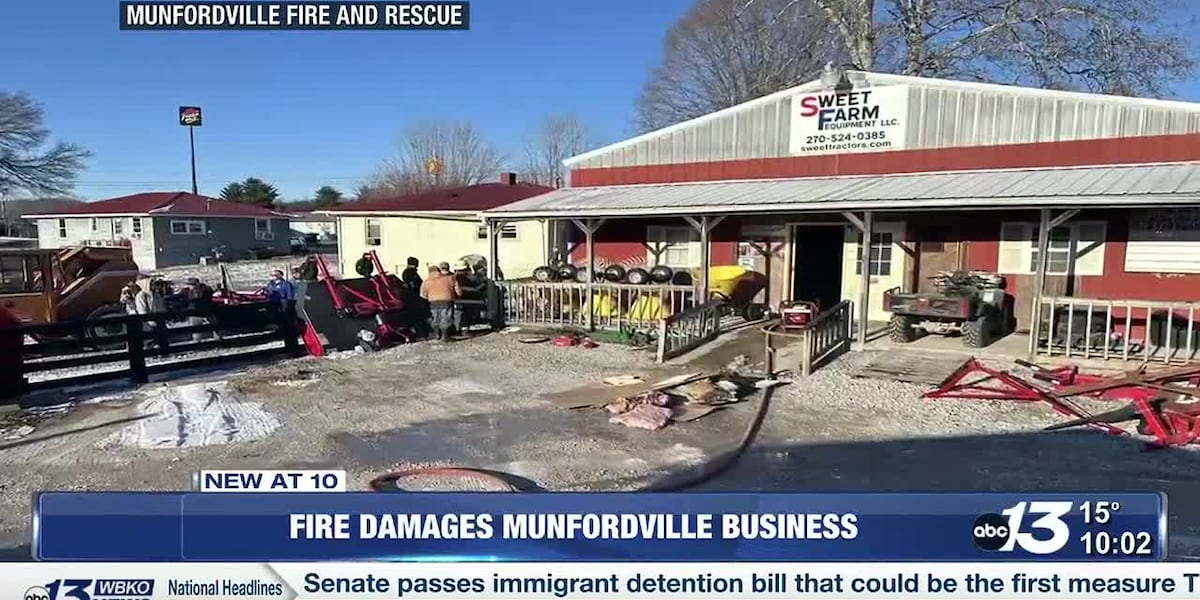 Fire damages Munfordville business [Video]