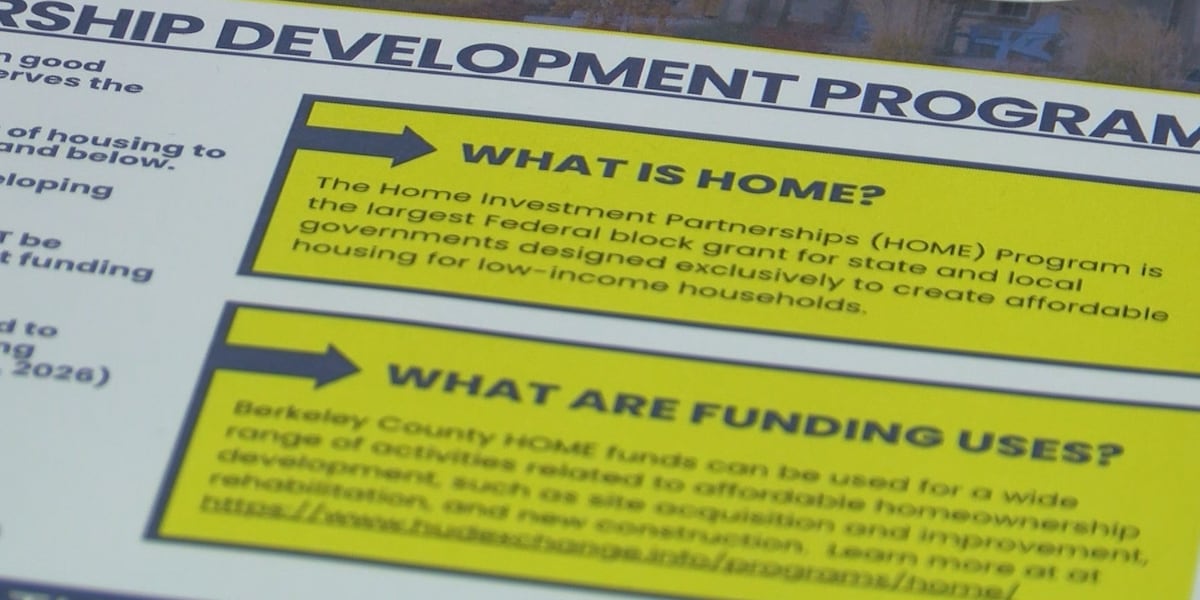 Applications open for Berkeley County developers in affordable housing program [Video]