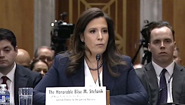 Elise Stefanik shreds Democrat senator for chewing up time asking Trump pick an absurd question * WorldNetDaily * by Harold Hutchison, Daily Caller News Foundation [Video]